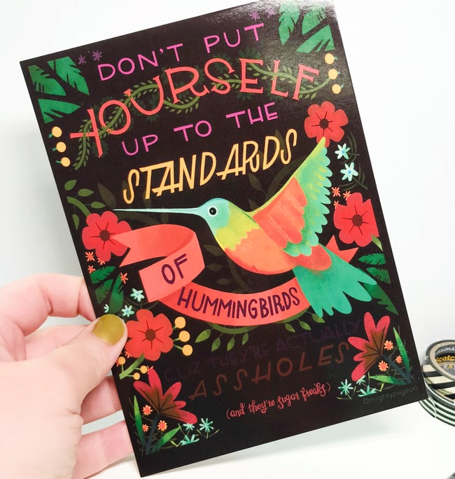 Hummingbirds// Quotable My Favorite Murder 4x6 & 5x7 Postcards