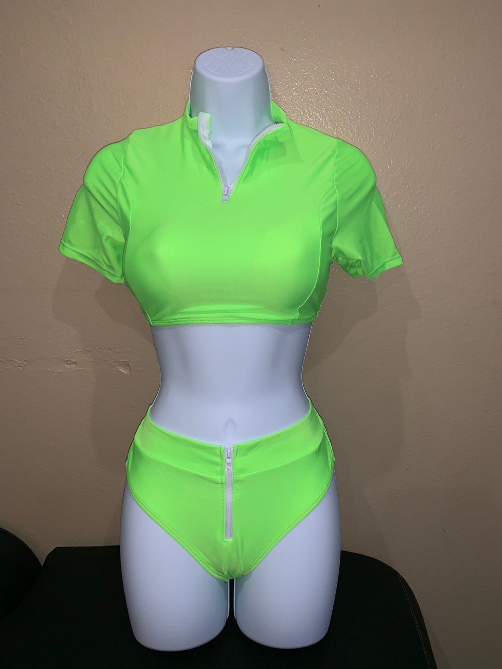 Image of Neon Green 2 Piece Swimsuit 