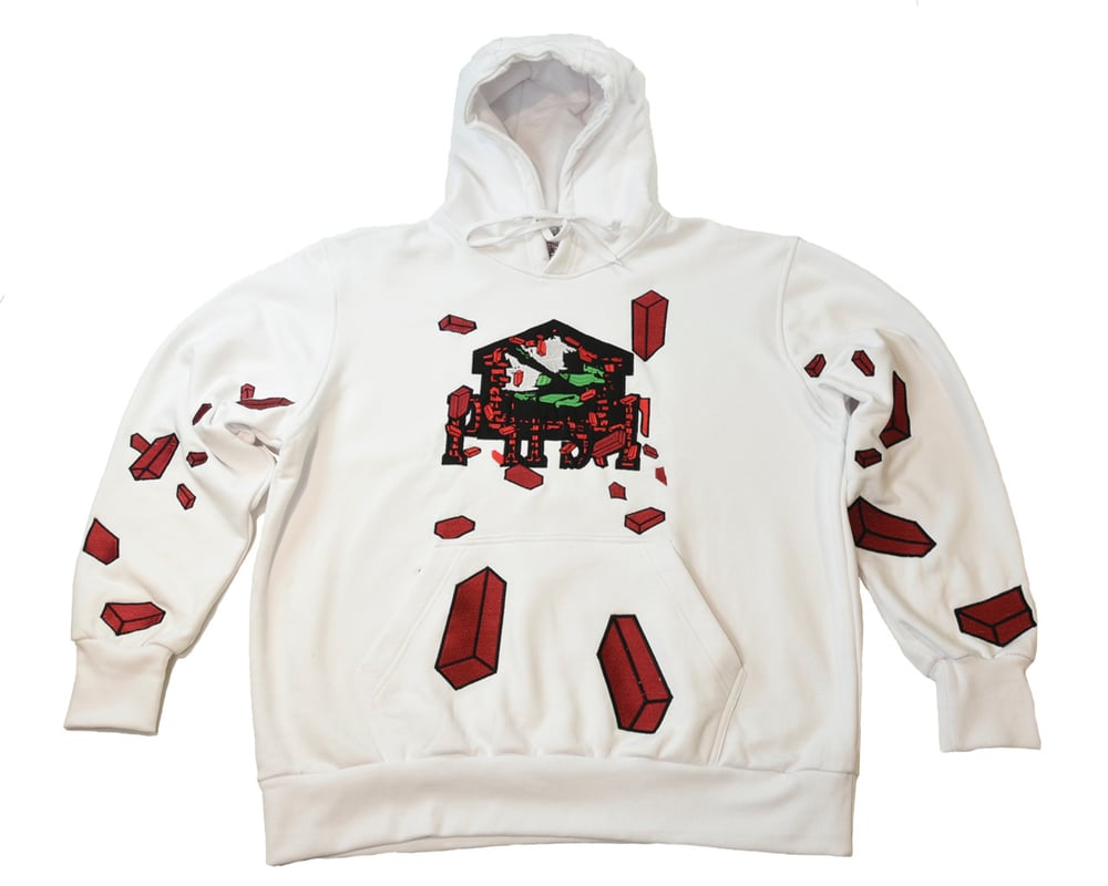 Image of PHST (WAR ZONE)   “BRICK TANK HOODIE” EMBROIDERED