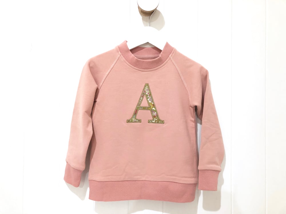 Image of Liberty Monogram Crew Neck - Blush 