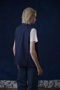 Image 3 of Clayton Gilet linen - French Blue 