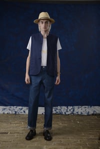 Image 4 of Clayton Gilet linen - French Blue 
