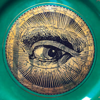 Image 4 of Lover's eye Gold - Vintage Bohemian Porcelain Plate - #0667 Unique Piece