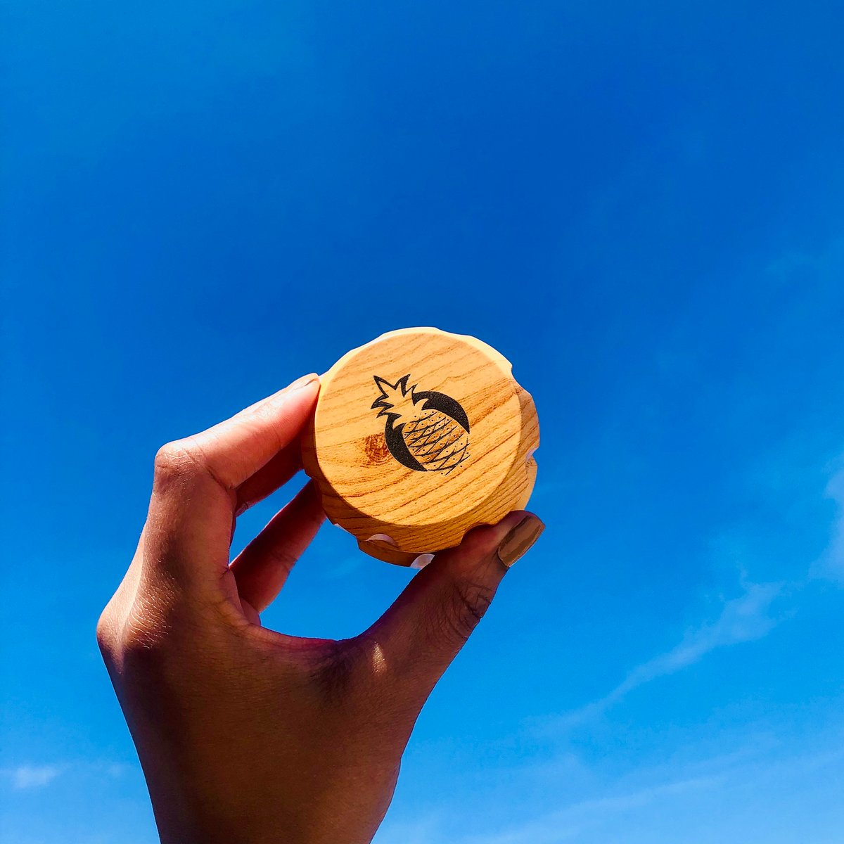 Image of Large 4-Part Wood Engraved Grinder