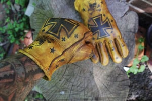 Image of HOOLIGAN SLUM custom Leather gloves