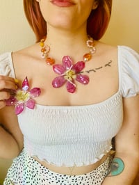 Image 4 of 💜🌼Golden Hour Tulip🌼💜  Necklace 