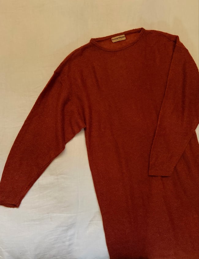 70s Issey Miyake mohair wool knit dress maxi midi