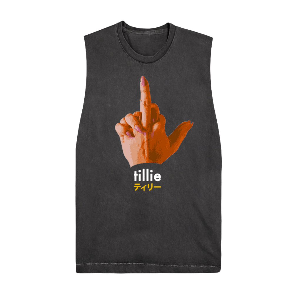 Image of middle finger fashion tank