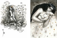 Image 3 of "Hades & Persephone" Signed/Dedicated Book + Wooden Pin + 5 Postcards