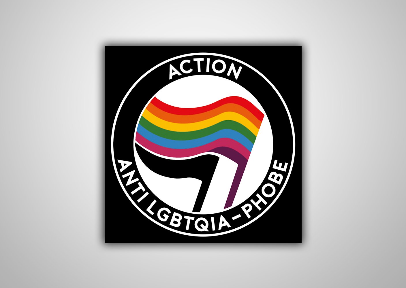 Image of 100 Autocollants "Action Anti LGBTQIA-PHOBE"