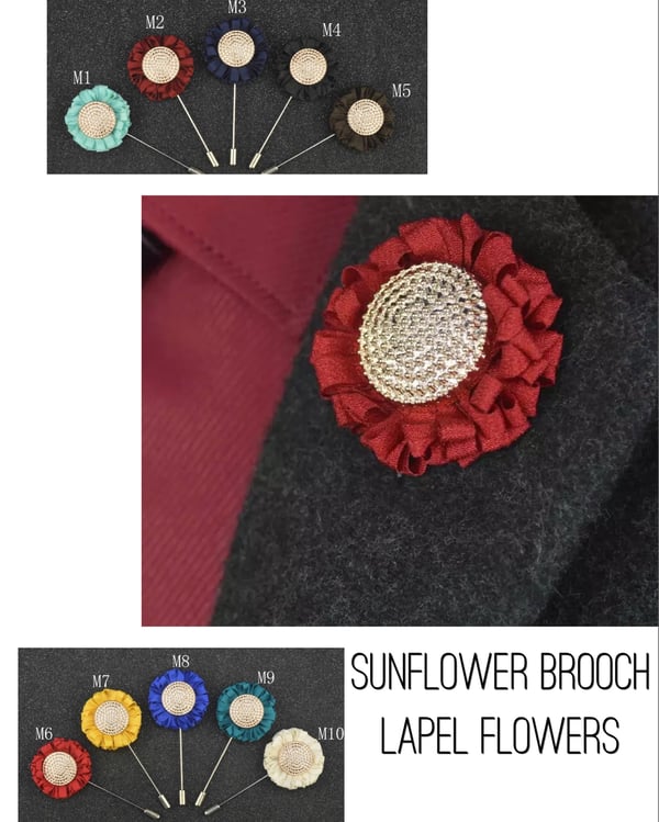 Image of Sunflower Brooch Lapel Flowers