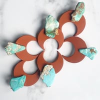 Image 3 of terracotta clay + raw turquoise