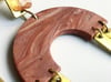 mars-marbled clay + brass + tangerine quartz