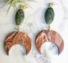 mars-marbled clay + green jasper