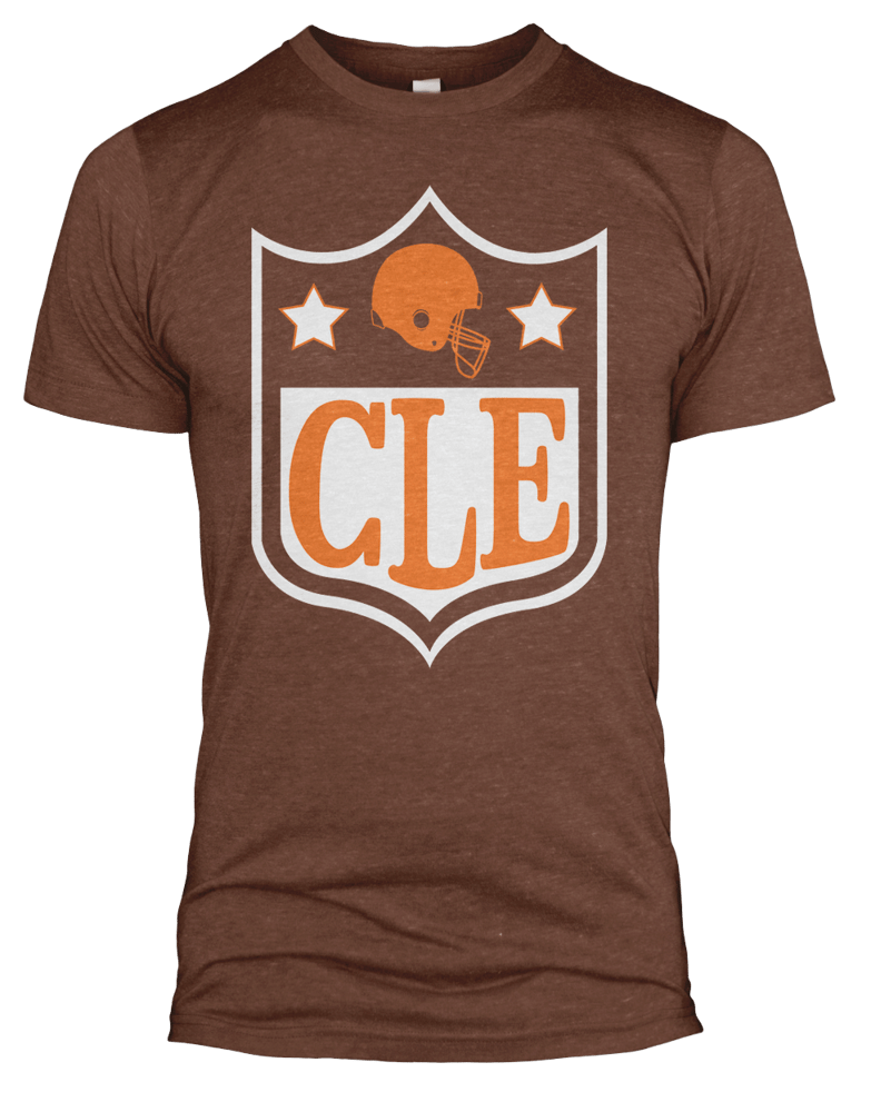 Image of CLE NFL Brown T-shirt