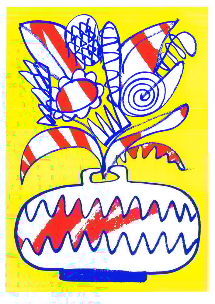 Image of Flowerpot Screenprint Yellow A2