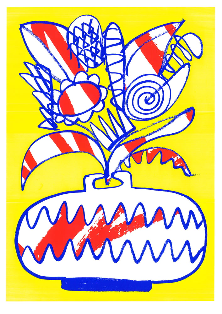 Image of Flowerpot Screenprint Yellow A2