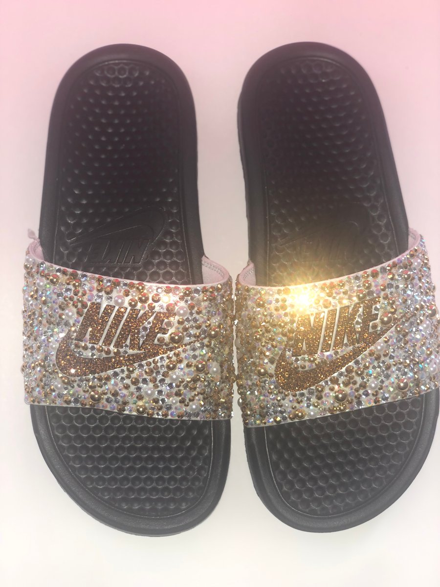 Nike slides clearance glitter