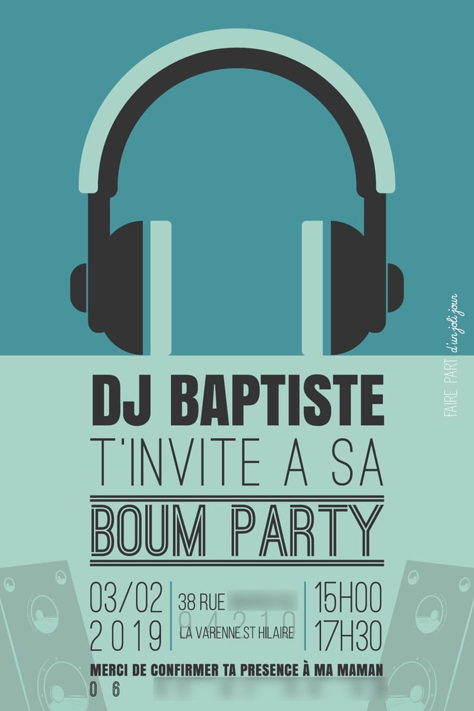 Invitation Pour Un Anniversaire Boum Party Faire Part D Un Joli Jour Invitation Pour Un Anniversaire Boum Party Faire Part D Un Joli Jour