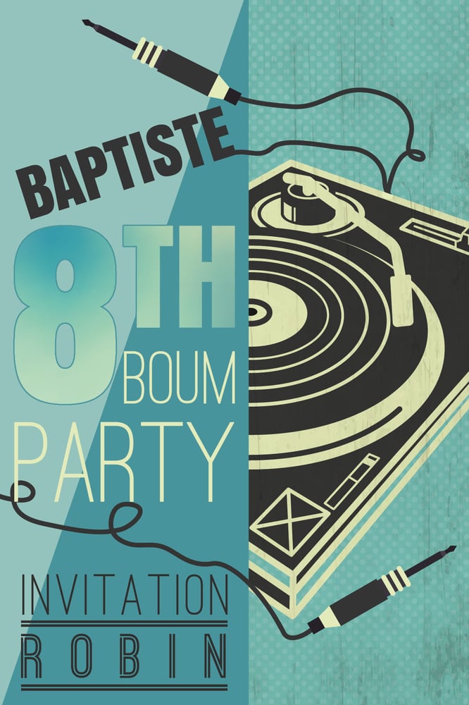 Invitation Pour Un Anniversaire Boum Party Faire Part D Un Joli Jour