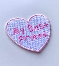 Image 2 of “My Best Friend” Heart Iron-on Patch