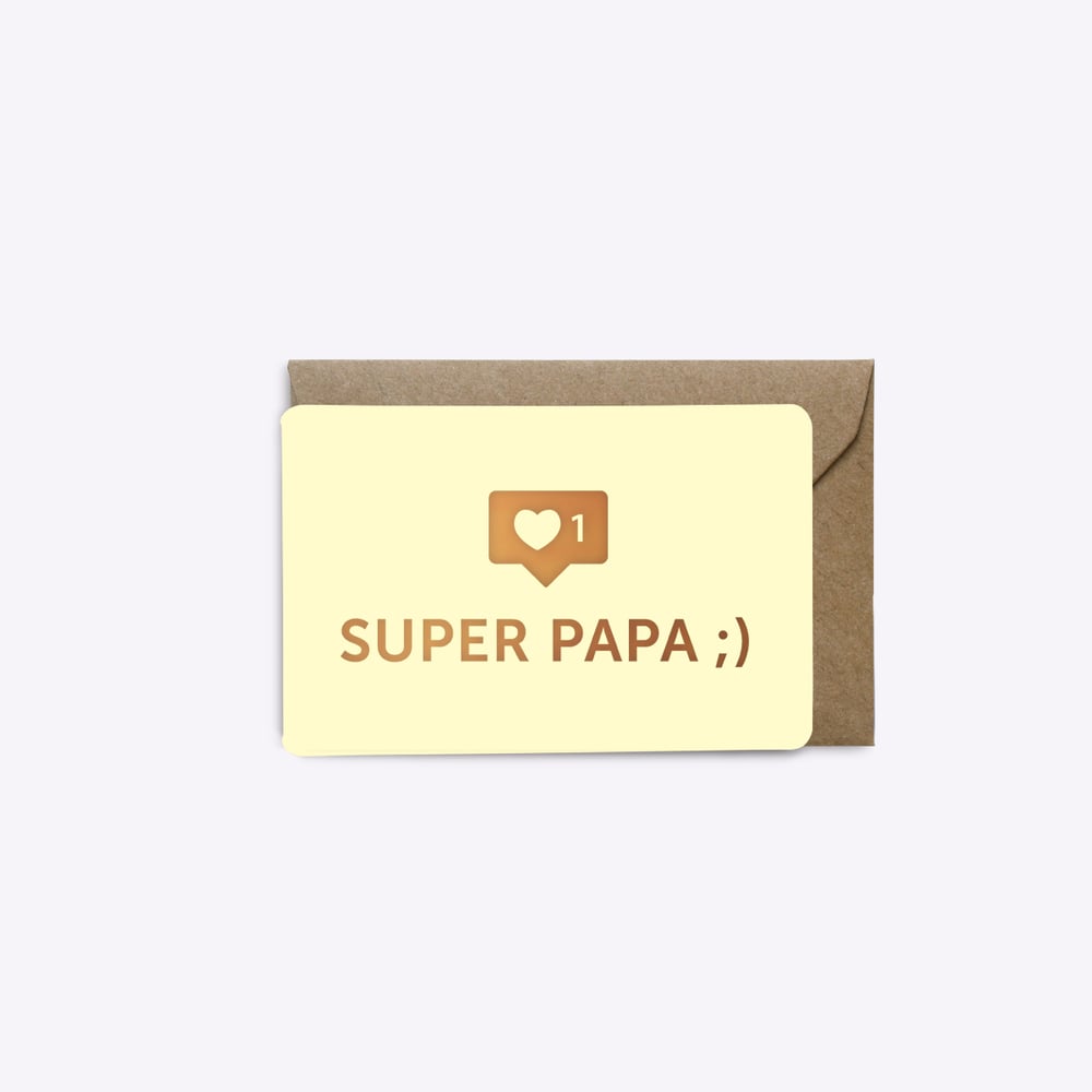 Image of MINI-CARTE SUPER PAPA vanille