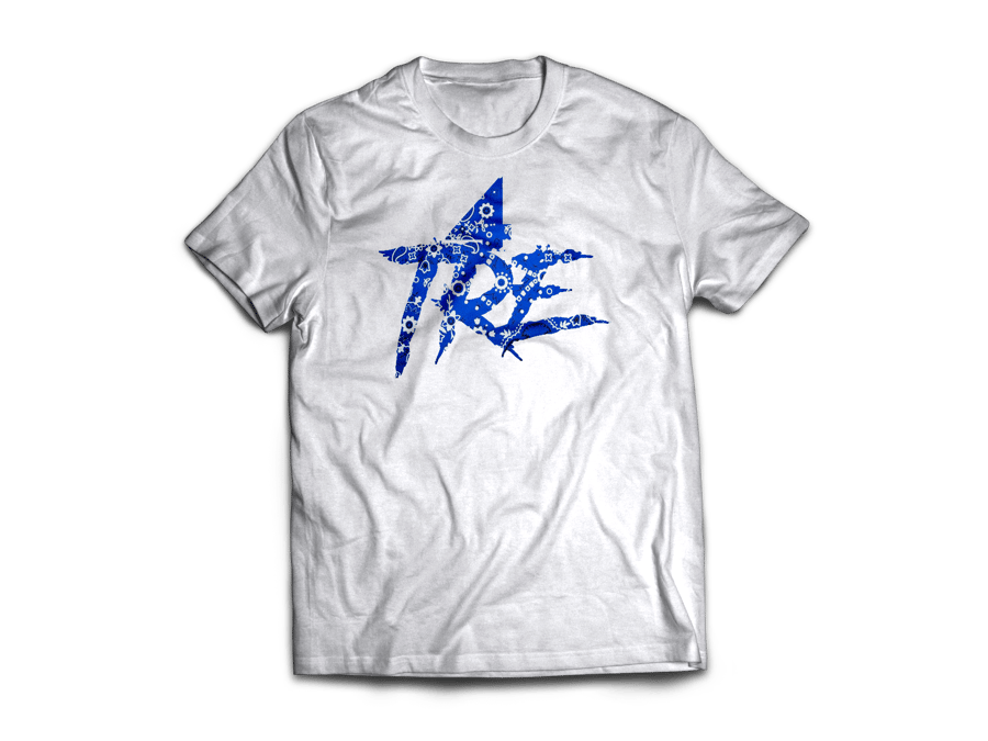 Image of 4Tre T Shirt (White/Blue Bandana) Limited Edition