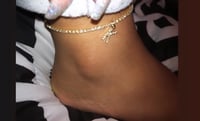 Image 2 of Diamond Initial Anklet 