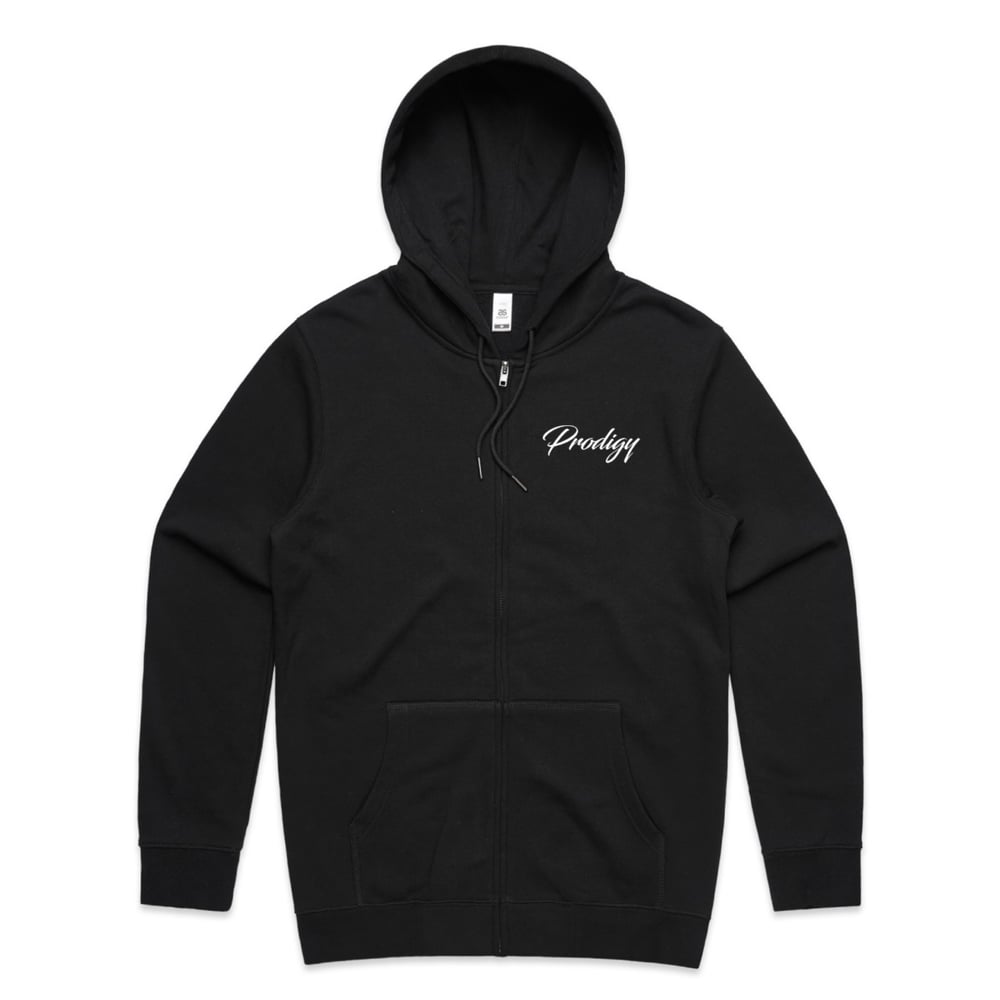 NEW BRAND PRODIGY BLACK FULL SCRIPT EMBROIDERED JOGGER SUIT