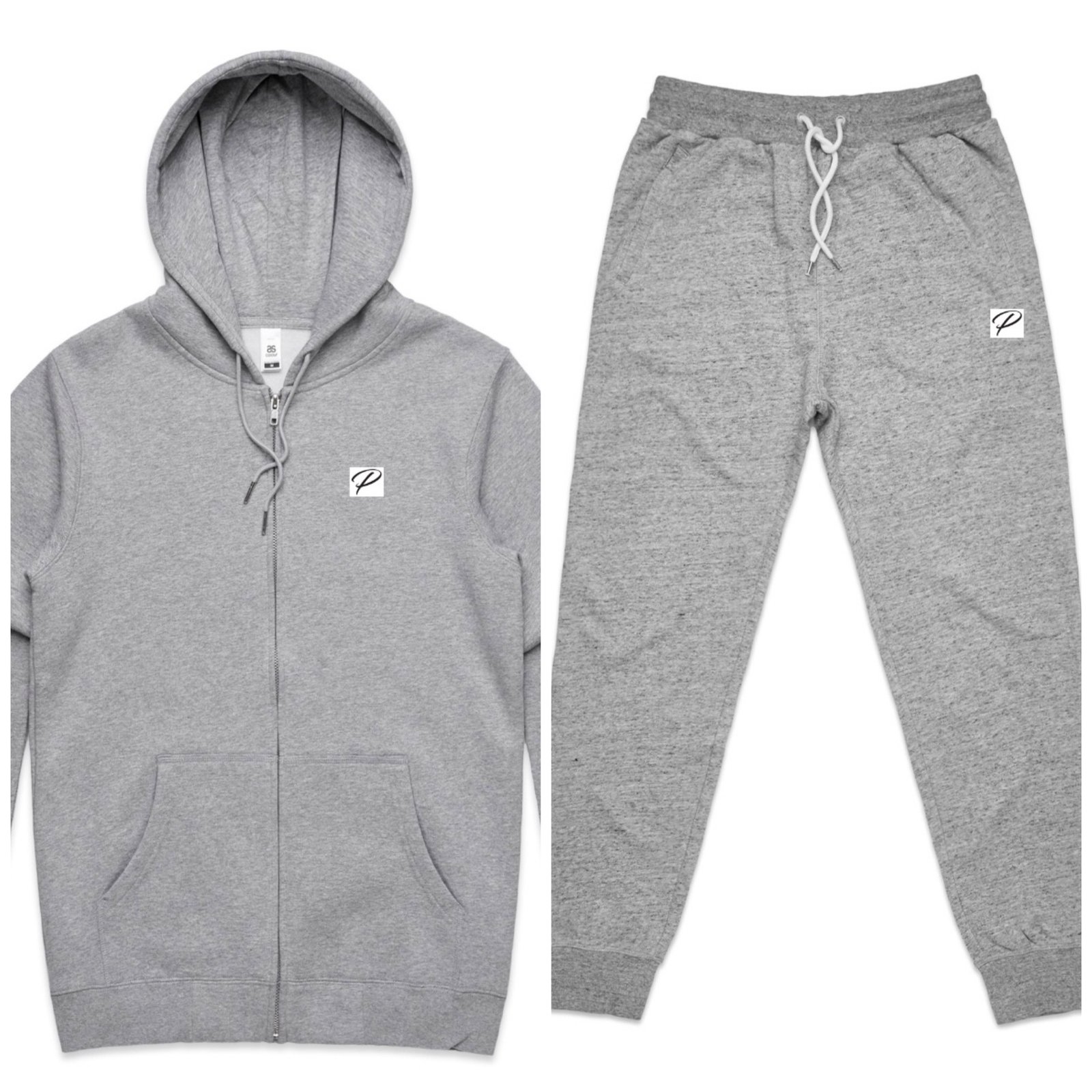 grey jogger suit