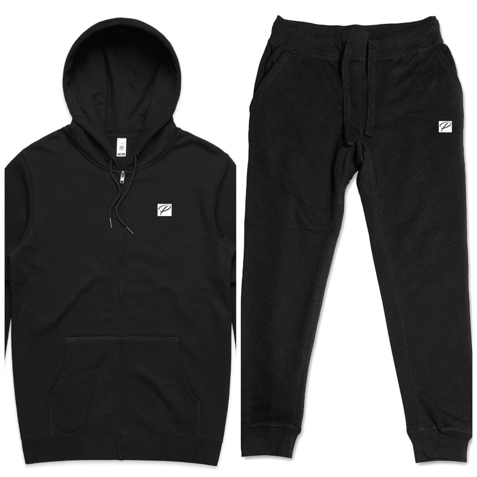 all black jogger suit