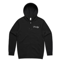 NEW BRAND PRODIGY BLACK ZIP UP HOODIE FULL SCRIPT EMBROIDERED 