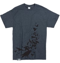 Image 1 of EDIFICE CLOTHING QUORUM MEN'S 1 COLOR HAND PRINTED ON HEATHER GRAY SHORT SLEEVE SM-XXL