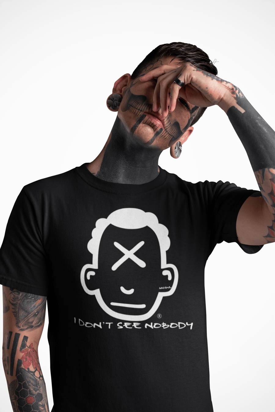 Image of I don't see nobody blk tee