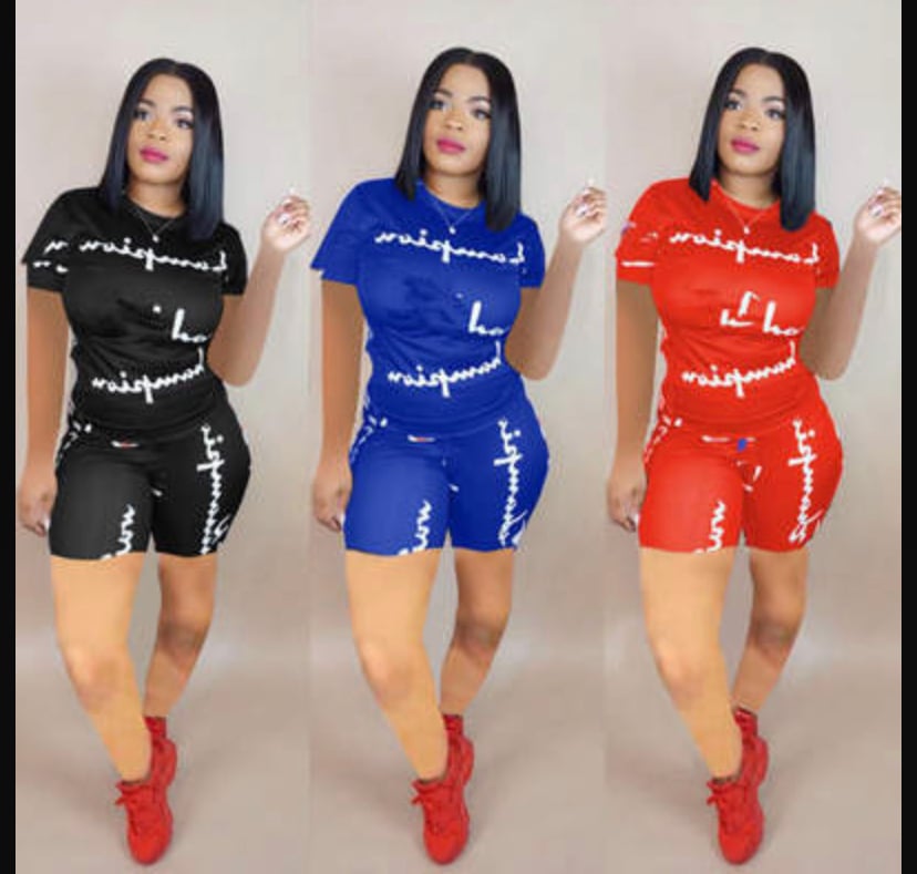 champion 2 piece short set