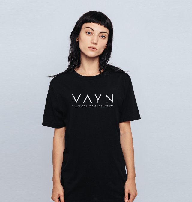 Image of VAYN ORIGINALS Unisex Organic Cotton T-Shirt in Black + 🌲 Planted