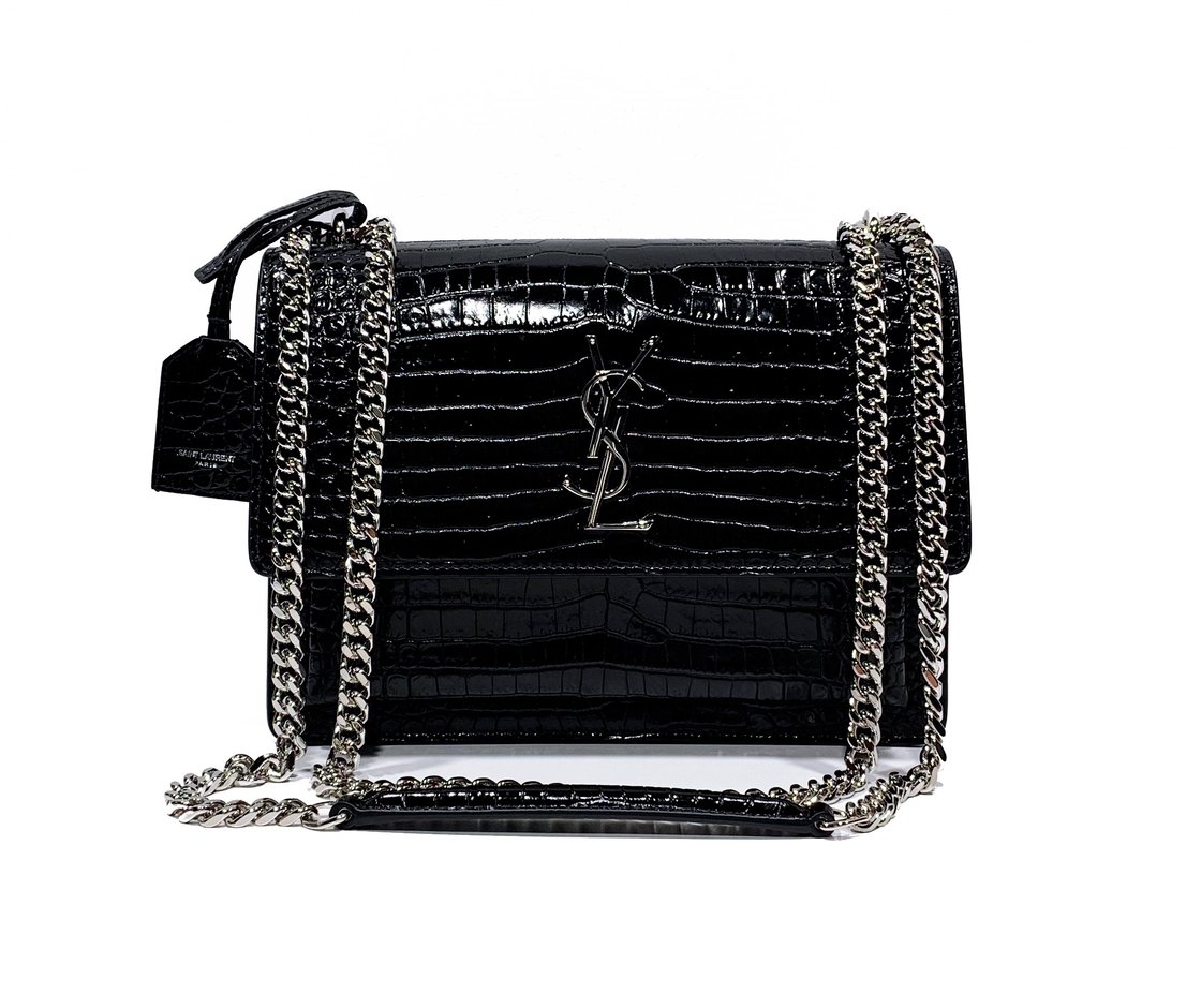 Image of YSL SAINT LAURENT SUNSET MEDIUM STAMPA COCCO