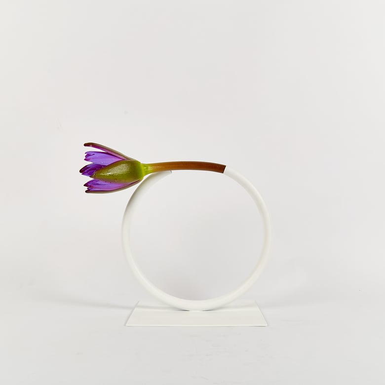 Image of Small, WHITE Almost a CIrcle Vase