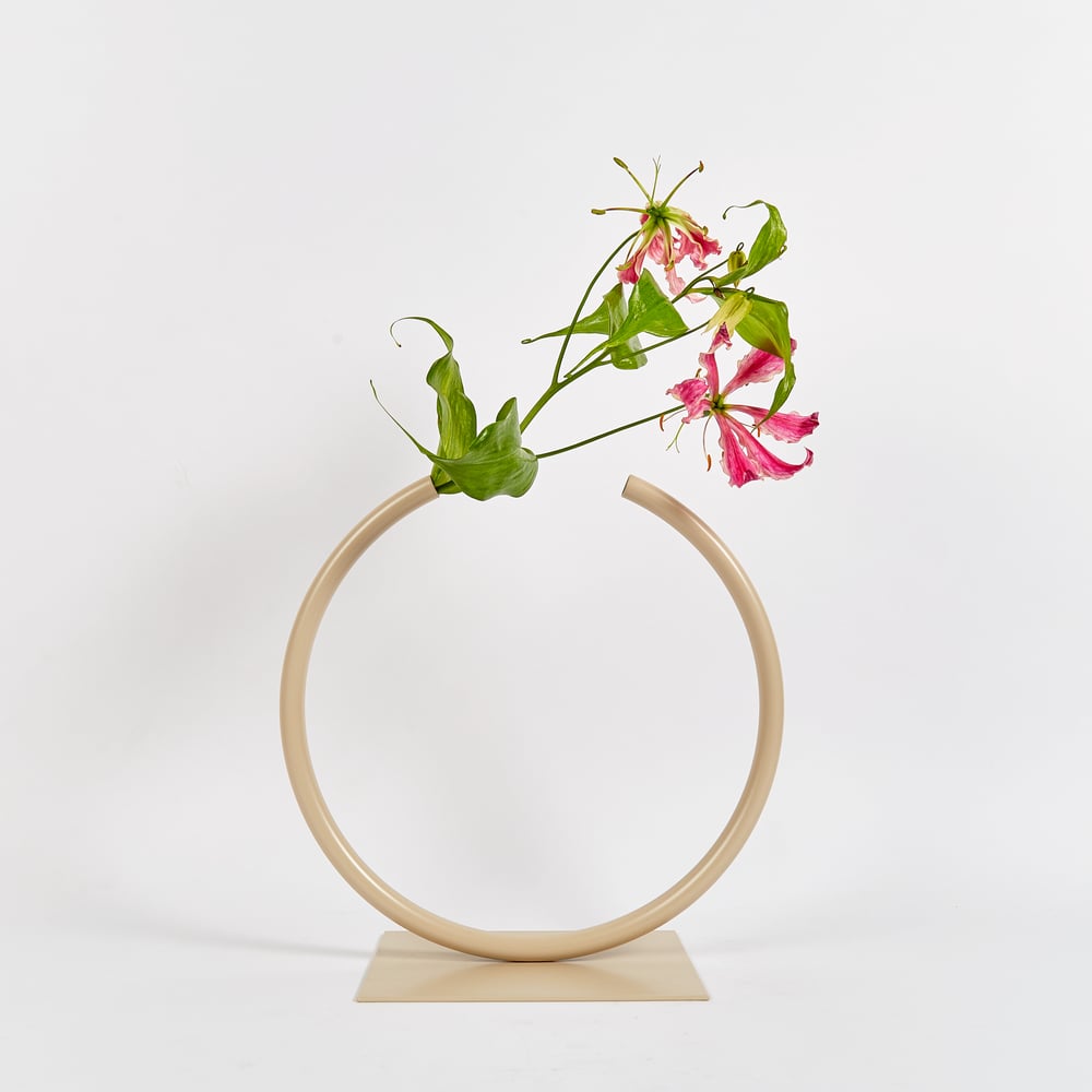 Image of Medium, BEIGE Almost a Circle Vase