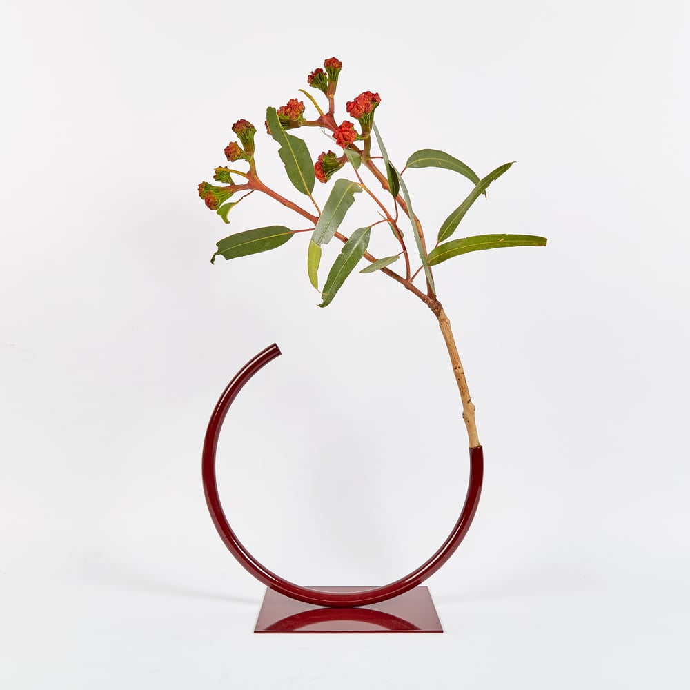Image of Medium, MERLOT Edging Over Vase