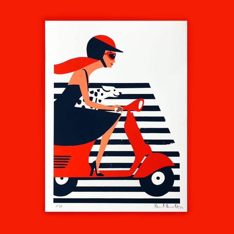 Image of Red Vespa