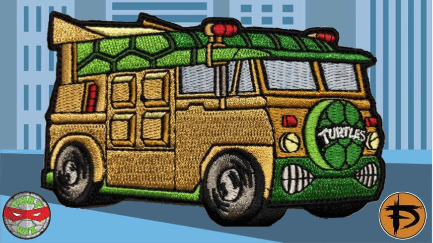 Image of 4” Turtle Van Iron On Patch