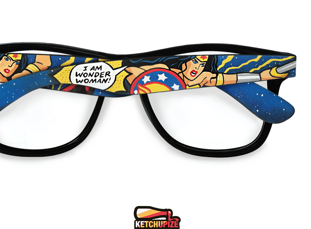 Largemouth Sun-Staches Wonder Woman Sunglasses As Seen on Shark India | Ubuy