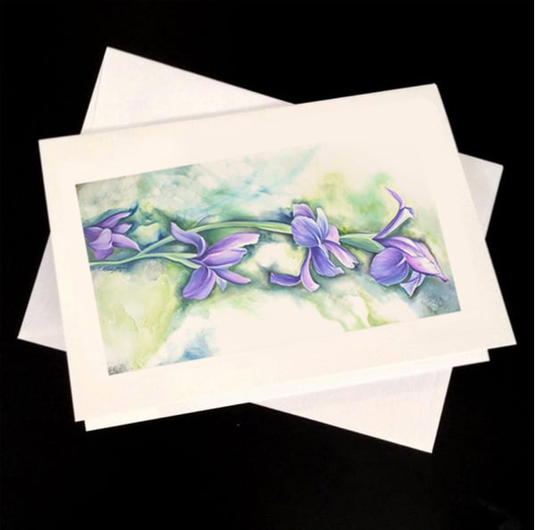 Image of Irises 5-Pack Greeting Card Set