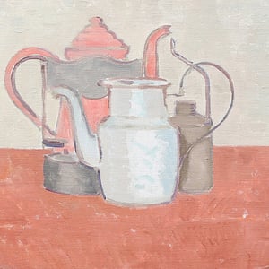 Image of Swedish Painting, 'The Red Table,' SÖLVE OLSSON