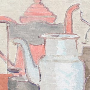 Image of Swedish Painting, 'The Red Table,' SÖLVE OLSSON