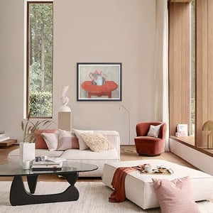 Image of Swedish Painting, 'The Red Table,' SÖLVE OLSSON