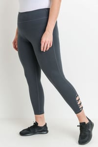 Lattice Strap Full Leggings-plus