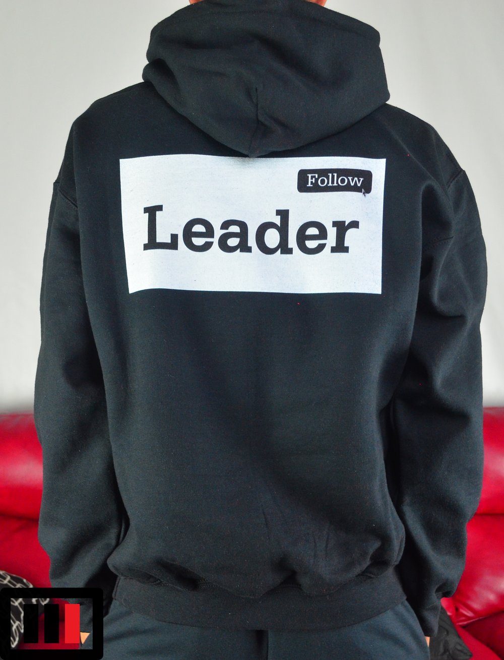 Image of Follow the Leader Black Hoodie ( White, Black )