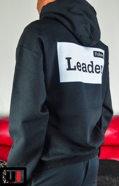 Image of Follow the Leader Black Hoodie ( White, Black )